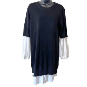 Brochu Walker Ebella Layered wool cashmere sweater Dress